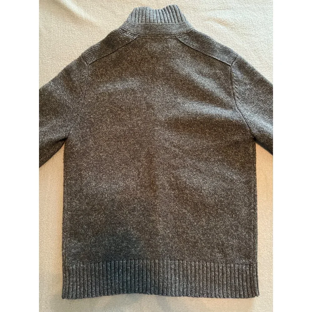 Banana Republic Men’s Wool Blend Full Zip Sweater‎ Jacket Navy Gray Marled M